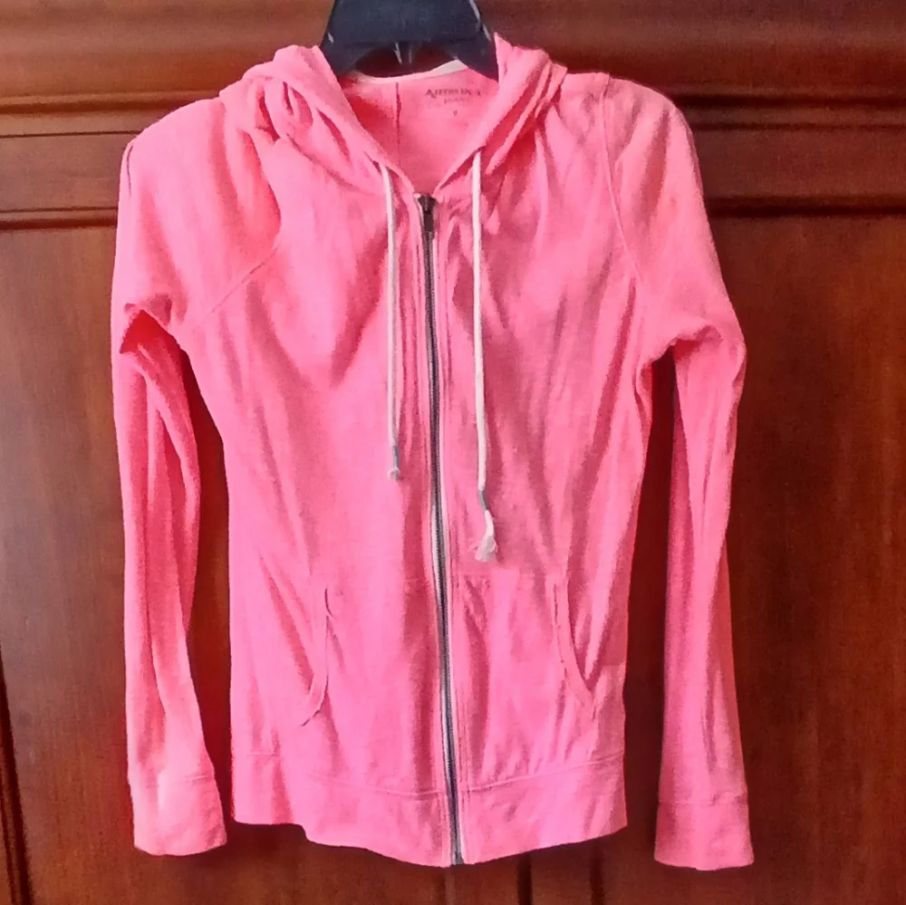 🧡🌼🩷Pink/Orange Zip-Up Hoodie🩷🌼🧡 - Picture 3 of 7